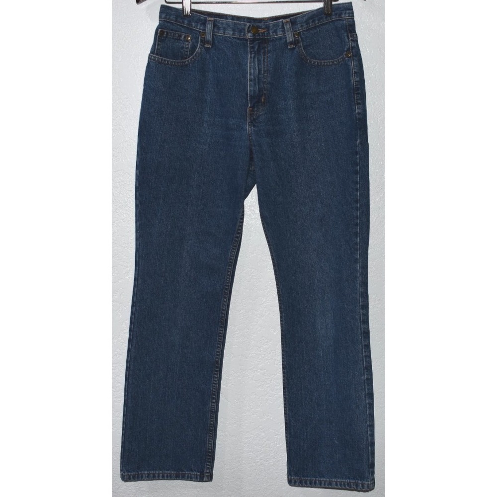 Eddie Bauer 10P Petite Blue Jeans 100% Cotton 5-Pocket High Rise Straight Leg - Picture 12 of 16